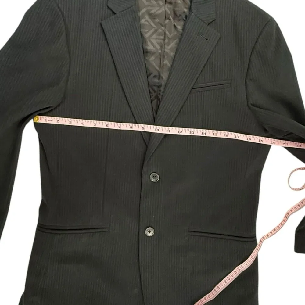 NEW A/X Armani Exchange Pinstripe Blazer Jacket Men Black 40 R NWOT
